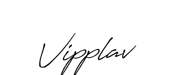 Use a signature maker to create a handwritten signature online. With this signature software, you can design (Antro_Vectra_Bolder) your own signature for name Vipplav. Vipplav signature style 7 images and pictures png