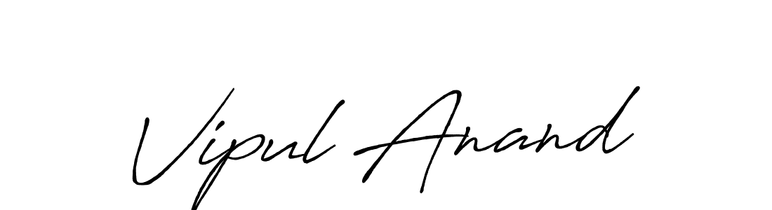 Also You can easily find your signature by using the search form. We will create Vipul Anand name handwritten signature images for you free of cost using Antro_Vectra_Bolder sign style. Vipul Anand signature style 7 images and pictures png