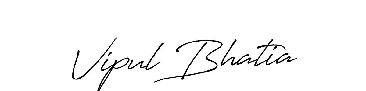 Use a signature maker to create a handwritten signature online. With this signature software, you can design (Antro_Vectra_Bolder) your own signature for name Vipul Bhatia. Vipul Bhatia signature style 7 images and pictures png