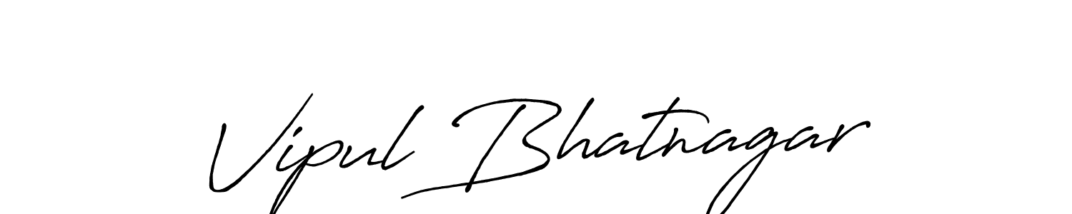 Make a beautiful signature design for name Vipul Bhatnagar. With this signature (Antro_Vectra_Bolder) style, you can create a handwritten signature for free. Vipul Bhatnagar signature style 7 images and pictures png