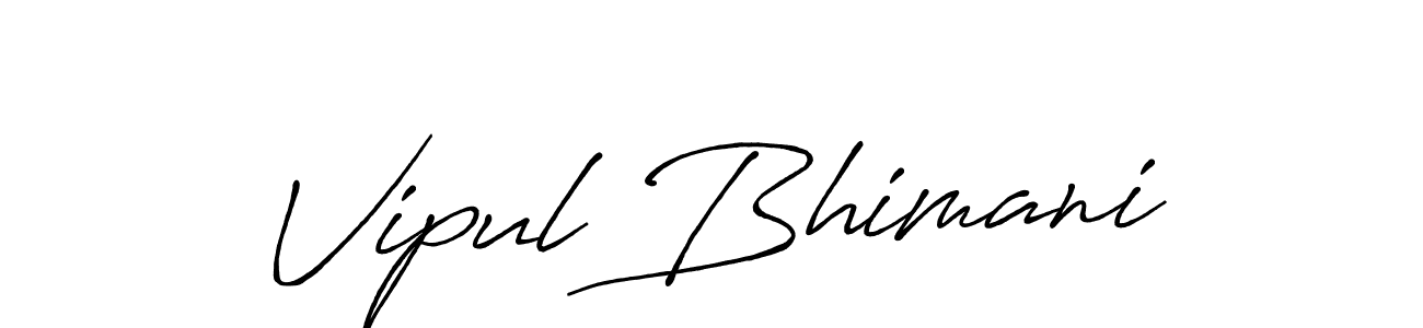 Design your own signature with our free online signature maker. With this signature software, you can create a handwritten (Antro_Vectra_Bolder) signature for name Vipul Bhimani. Vipul Bhimani signature style 7 images and pictures png
