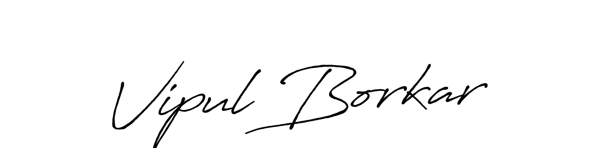 Make a beautiful signature design for name Vipul Borkar. With this signature (Antro_Vectra_Bolder) style, you can create a handwritten signature for free. Vipul Borkar signature style 7 images and pictures png