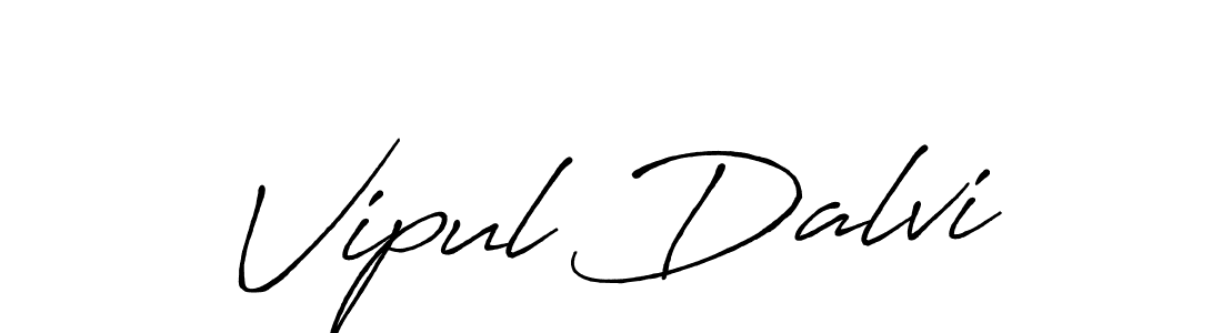Create a beautiful signature design for name Vipul Dalvi. With this signature (Antro_Vectra_Bolder) fonts, you can make a handwritten signature for free. Vipul Dalvi signature style 7 images and pictures png