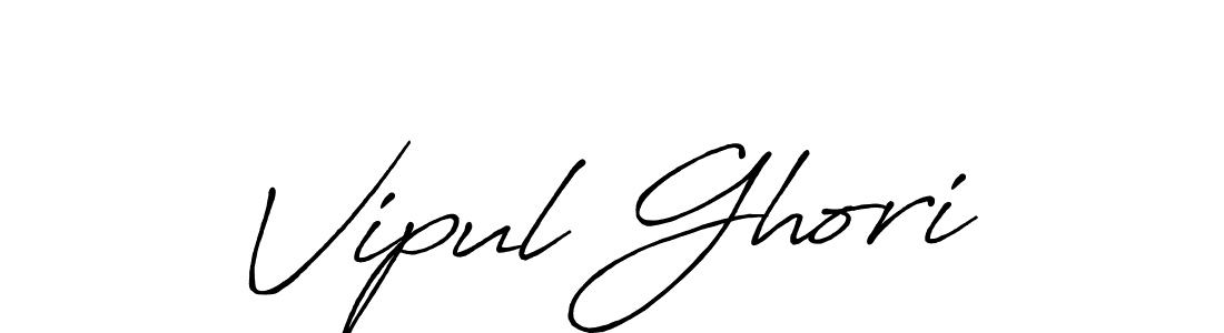 Make a beautiful signature design for name Vipul Ghori. With this signature (Antro_Vectra_Bolder) style, you can create a handwritten signature for free. Vipul Ghori signature style 7 images and pictures png