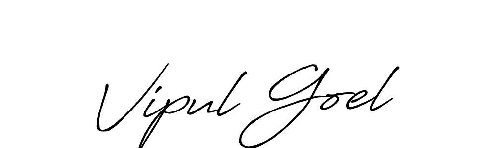Antro_Vectra_Bolder is a professional signature style that is perfect for those who want to add a touch of class to their signature. It is also a great choice for those who want to make their signature more unique. Get Vipul Goel name to fancy signature for free. Vipul Goel signature style 7 images and pictures png