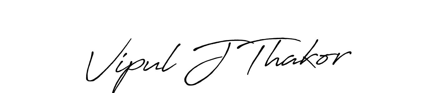 How to make Vipul J Thakor signature? Antro_Vectra_Bolder is a professional autograph style. Create handwritten signature for Vipul J Thakor name. Vipul J Thakor signature style 7 images and pictures png