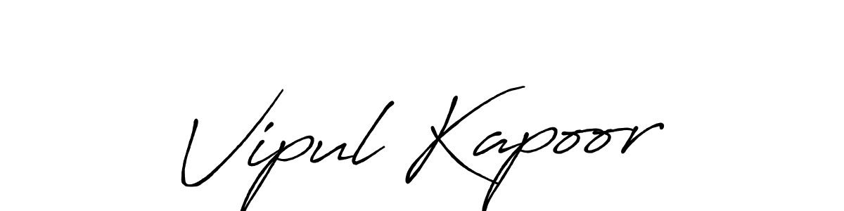 How to make Vipul Kapoor signature? Antro_Vectra_Bolder is a professional autograph style. Create handwritten signature for Vipul Kapoor name. Vipul Kapoor signature style 7 images and pictures png