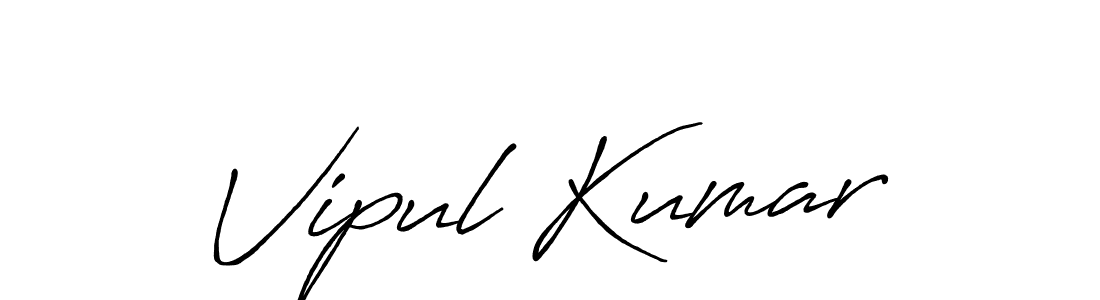 Design your own signature with our free online signature maker. With this signature software, you can create a handwritten (Antro_Vectra_Bolder) signature for name Vipul Kumar. Vipul Kumar signature style 7 images and pictures png