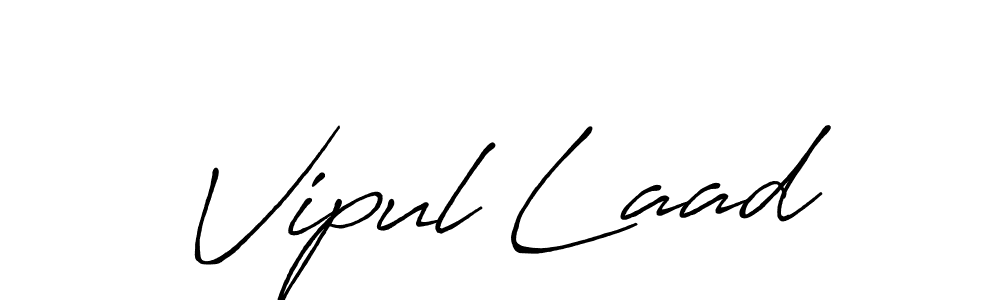 Design your own signature with our free online signature maker. With this signature software, you can create a handwritten (Antro_Vectra_Bolder) signature for name Vipul Laad. Vipul Laad signature style 7 images and pictures png
