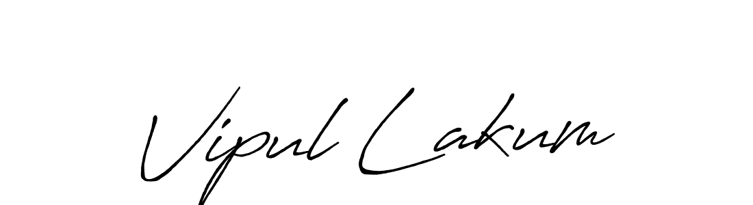 How to make Vipul Lakum signature? Antro_Vectra_Bolder is a professional autograph style. Create handwritten signature for Vipul Lakum name. Vipul Lakum signature style 7 images and pictures png