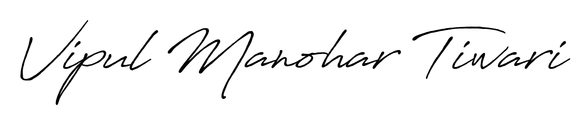 Use a signature maker to create a handwritten signature online. With this signature software, you can design (Antro_Vectra_Bolder) your own signature for name Vipul Manohar Tiwari. Vipul Manohar Tiwari signature style 7 images and pictures png
