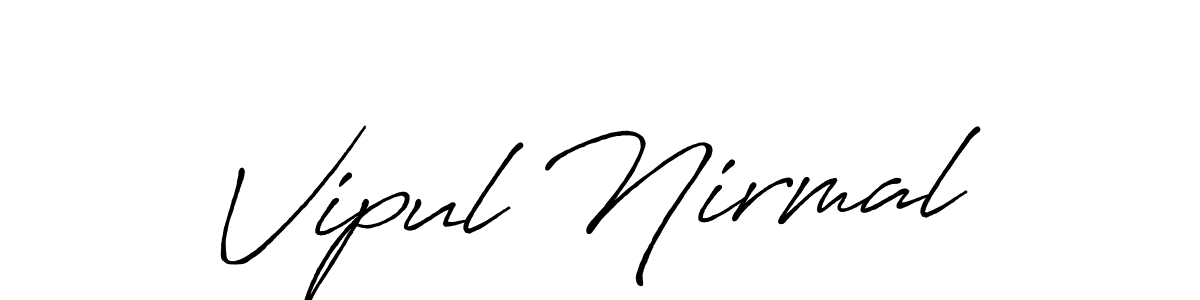 You can use this online signature creator to create a handwritten signature for the name Vipul Nirmal. This is the best online autograph maker. Vipul Nirmal signature style 7 images and pictures png