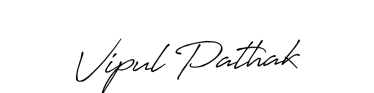 Vipul Pathak stylish signature style. Best Handwritten Sign (Antro_Vectra_Bolder) for my name. Handwritten Signature Collection Ideas for my name Vipul Pathak. Vipul Pathak signature style 7 images and pictures png