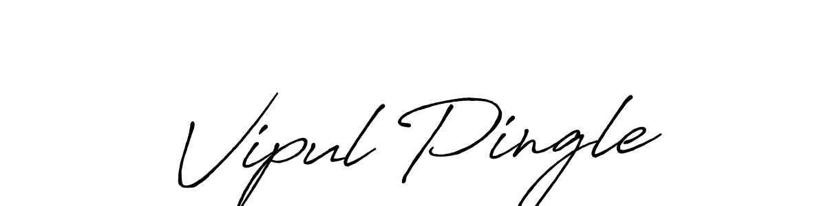 How to make Vipul Pingle signature? Antro_Vectra_Bolder is a professional autograph style. Create handwritten signature for Vipul Pingle name. Vipul Pingle signature style 7 images and pictures png