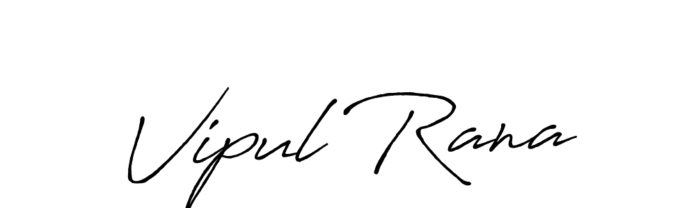 Vipul Rana stylish signature style. Best Handwritten Sign (Antro_Vectra_Bolder) for my name. Handwritten Signature Collection Ideas for my name Vipul Rana. Vipul Rana signature style 7 images and pictures png