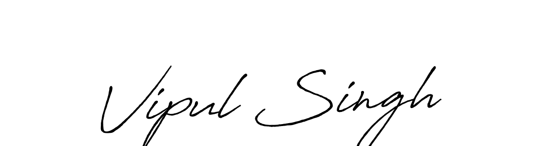 Also we have Vipul Singh name is the best signature style. Create professional handwritten signature collection using Antro_Vectra_Bolder autograph style. Vipul Singh signature style 7 images and pictures png