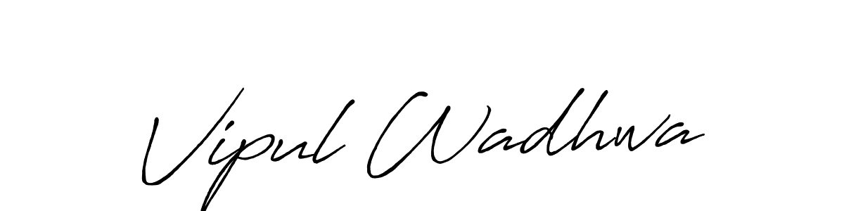 Also You can easily find your signature by using the search form. We will create Vipul Wadhwa name handwritten signature images for you free of cost using Antro_Vectra_Bolder sign style. Vipul Wadhwa signature style 7 images and pictures png