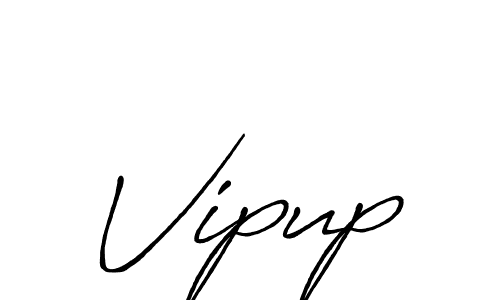How to make Vipup name signature. Use Antro_Vectra_Bolder style for creating short signs online. This is the latest handwritten sign. Vipup signature style 7 images and pictures png