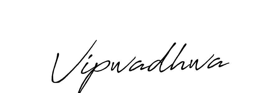 How to make Vipwadhwa name signature. Use Antro_Vectra_Bolder style for creating short signs online. This is the latest handwritten sign. Vipwadhwa signature style 7 images and pictures png