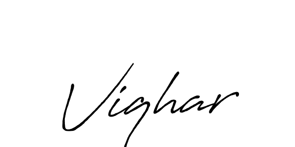 It looks lik you need a new signature style for name Viqhar. Design unique handwritten (Antro_Vectra_Bolder) signature with our free signature maker in just a few clicks. Viqhar signature style 7 images and pictures png