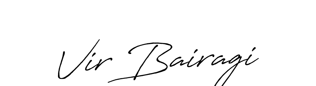 Use a signature maker to create a handwritten signature online. With this signature software, you can design (Antro_Vectra_Bolder) your own signature for name Vir Bairagi. Vir Bairagi signature style 7 images and pictures png