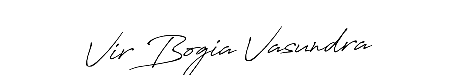 It looks lik you need a new signature style for name Vir Bogia Vasundra. Design unique handwritten (Antro_Vectra_Bolder) signature with our free signature maker in just a few clicks. Vir Bogia Vasundra signature style 7 images and pictures png