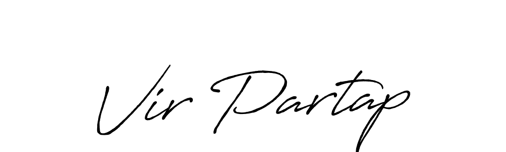 Vir Partap stylish signature style. Best Handwritten Sign (Antro_Vectra_Bolder) for my name. Handwritten Signature Collection Ideas for my name Vir Partap. Vir Partap signature style 7 images and pictures png