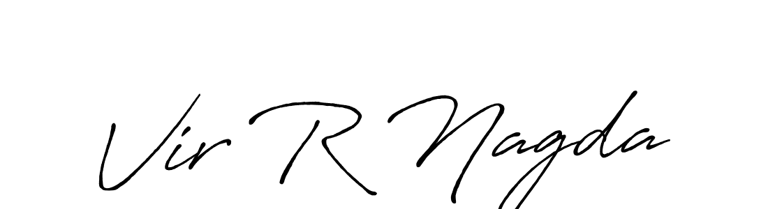 Use a signature maker to create a handwritten signature online. With this signature software, you can design (Antro_Vectra_Bolder) your own signature for name Vir R Nagda. Vir R Nagda signature style 7 images and pictures png