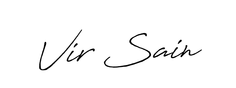 Design your own signature with our free online signature maker. With this signature software, you can create a handwritten (Antro_Vectra_Bolder) signature for name Vir Sain. Vir Sain signature style 7 images and pictures png