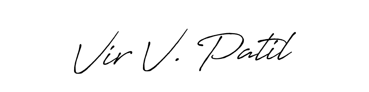 Also we have Vir V. Patil name is the best signature style. Create professional handwritten signature collection using Antro_Vectra_Bolder autograph style. Vir V. Patil signature style 7 images and pictures png