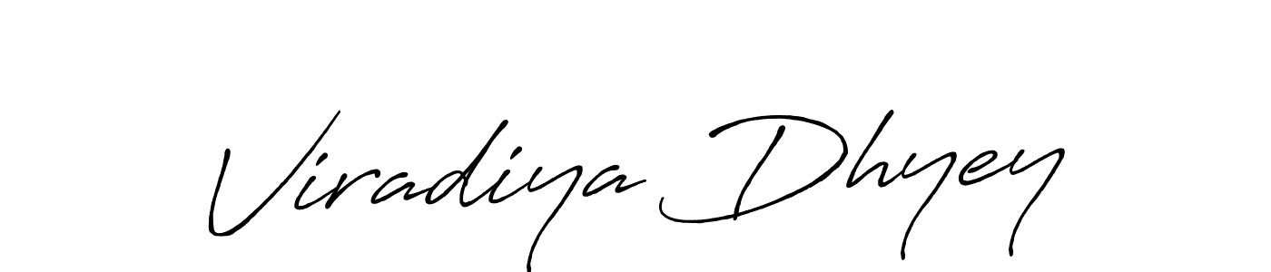 if you are searching for the best signature style for your name Viradiya Dhyey. so please give up your signature search. here we have designed multiple signature styles  using Antro_Vectra_Bolder. Viradiya Dhyey signature style 7 images and pictures png