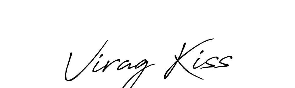 Antro_Vectra_Bolder is a professional signature style that is perfect for those who want to add a touch of class to their signature. It is also a great choice for those who want to make their signature more unique. Get Virag Kiss name to fancy signature for free. Virag Kiss signature style 7 images and pictures png