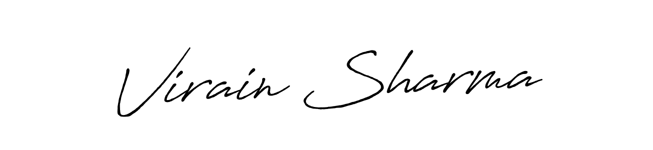 Use a signature maker to create a handwritten signature online. With this signature software, you can design (Antro_Vectra_Bolder) your own signature for name Virain Sharma. Virain Sharma signature style 7 images and pictures png