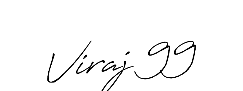 Make a beautiful signature design for name Viraj 99. With this signature (Antro_Vectra_Bolder) style, you can create a handwritten signature for free. Viraj 99 signature style 7 images and pictures png