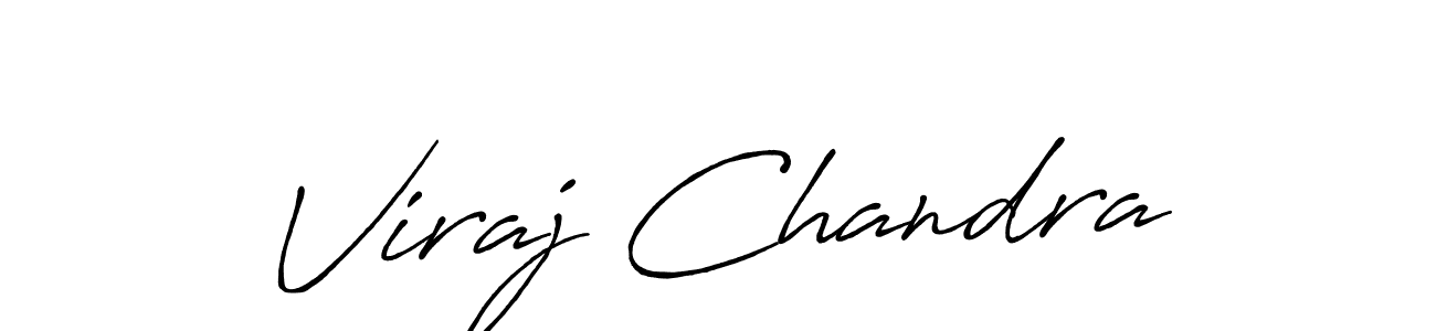 How to make Viraj Chandra name signature. Use Antro_Vectra_Bolder style for creating short signs online. This is the latest handwritten sign. Viraj Chandra signature style 7 images and pictures png