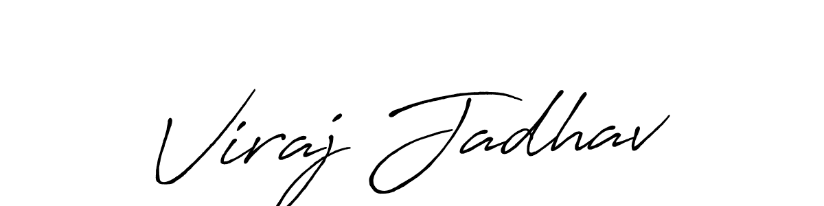 Use a signature maker to create a handwritten signature online. With this signature software, you can design (Antro_Vectra_Bolder) your own signature for name Viraj Jadhav. Viraj Jadhav signature style 7 images and pictures png