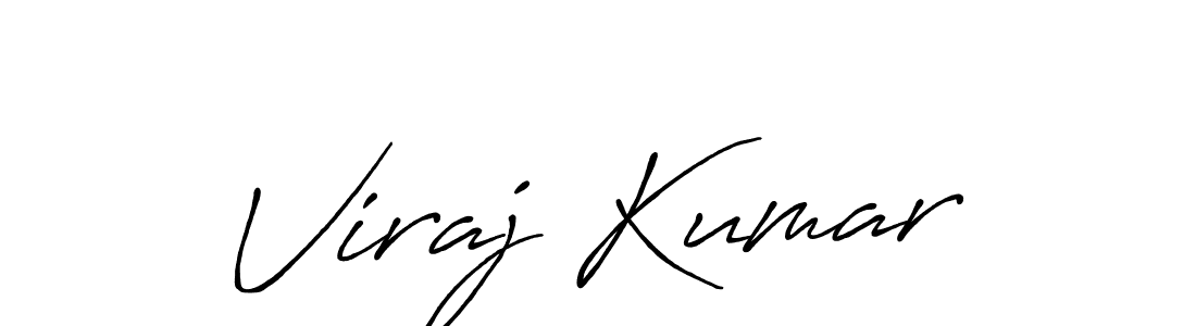 Make a beautiful signature design for name Viraj Kumar. With this signature (Antro_Vectra_Bolder) style, you can create a handwritten signature for free. Viraj Kumar signature style 7 images and pictures png
