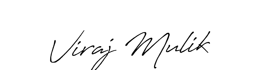 How to make Viraj Mulik name signature. Use Antro_Vectra_Bolder style for creating short signs online. This is the latest handwritten sign. Viraj Mulik signature style 7 images and pictures png