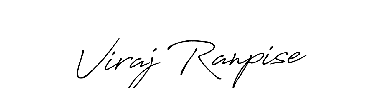 How to make Viraj Ranpise signature? Antro_Vectra_Bolder is a professional autograph style. Create handwritten signature for Viraj Ranpise name. Viraj Ranpise signature style 7 images and pictures png