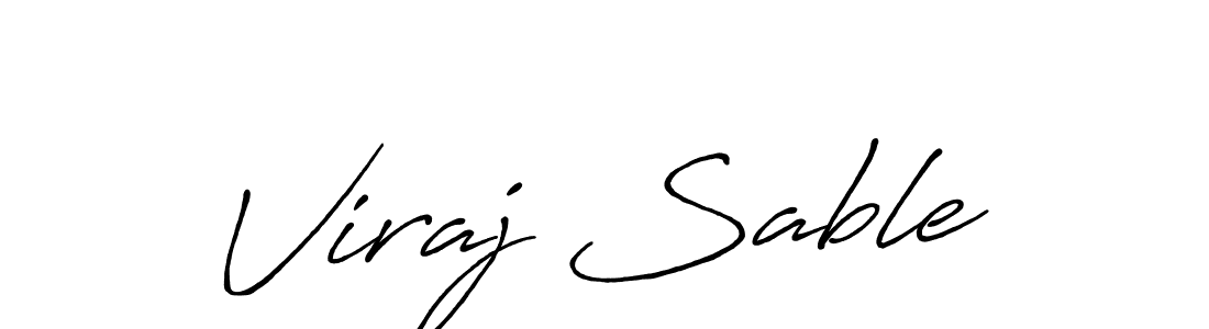 Use a signature maker to create a handwritten signature online. With this signature software, you can design (Antro_Vectra_Bolder) your own signature for name Viraj Sable. Viraj Sable signature style 7 images and pictures png