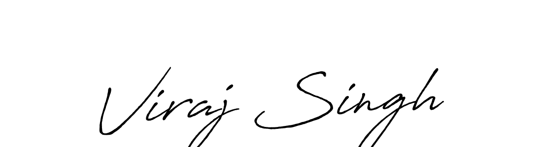 Create a beautiful signature design for name Viraj Singh. With this signature (Antro_Vectra_Bolder) fonts, you can make a handwritten signature for free. Viraj Singh signature style 7 images and pictures png