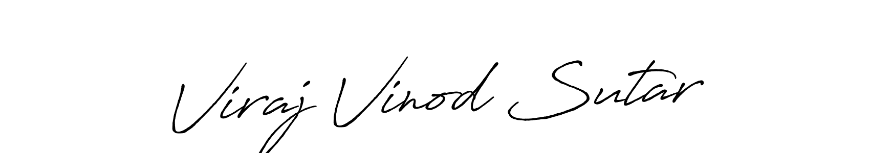Use a signature maker to create a handwritten signature online. With this signature software, you can design (Antro_Vectra_Bolder) your own signature for name Viraj Vinod Sutar. Viraj Vinod Sutar signature style 7 images and pictures png