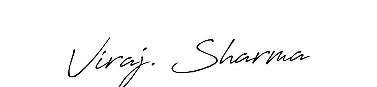 How to make Viraj. Sharma name signature. Use Antro_Vectra_Bolder style for creating short signs online. This is the latest handwritten sign. Viraj. Sharma signature style 7 images and pictures png