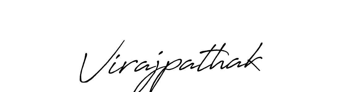 Make a beautiful signature design for name Virajpathak. With this signature (Antro_Vectra_Bolder) style, you can create a handwritten signature for free. Virajpathak signature style 7 images and pictures png