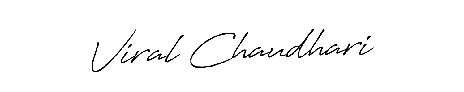 Use a signature maker to create a handwritten signature online. With this signature software, you can design (Antro_Vectra_Bolder) your own signature for name Viral Chaudhari. Viral Chaudhari signature style 7 images and pictures png