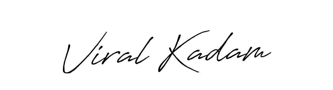 Create a beautiful signature design for name Viral Kadam. With this signature (Antro_Vectra_Bolder) fonts, you can make a handwritten signature for free. Viral Kadam signature style 7 images and pictures png