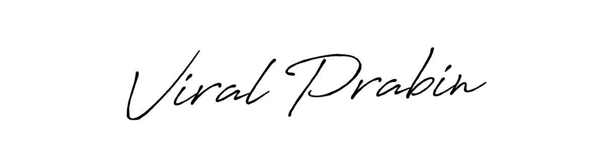 Similarly Antro_Vectra_Bolder is the best handwritten signature design. Signature creator online .You can use it as an online autograph creator for name Viral Prabin. Viral Prabin signature style 7 images and pictures png