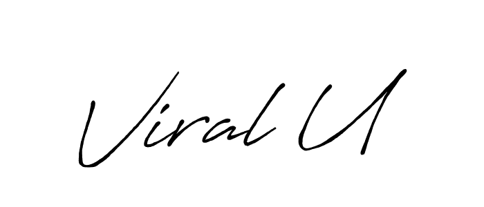 You should practise on your own different ways (Antro_Vectra_Bolder) to write your name (Viral U) in signature. don't let someone else do it for you. Viral U signature style 7 images and pictures png