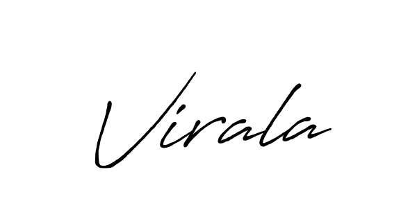 Design your own signature with our free online signature maker. With this signature software, you can create a handwritten (Antro_Vectra_Bolder) signature for name Virala. Virala signature style 7 images and pictures png