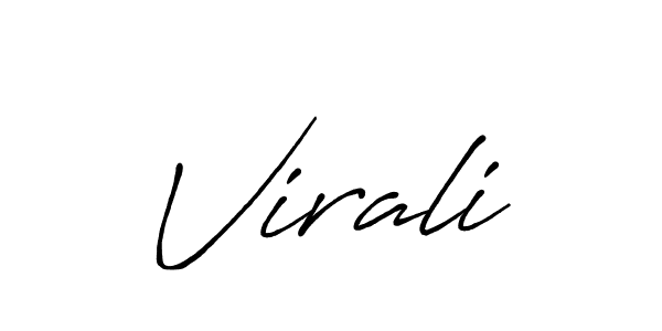 Also we have Virali name is the best signature style. Create professional handwritten signature collection using Antro_Vectra_Bolder autograph style. Virali signature style 7 images and pictures png